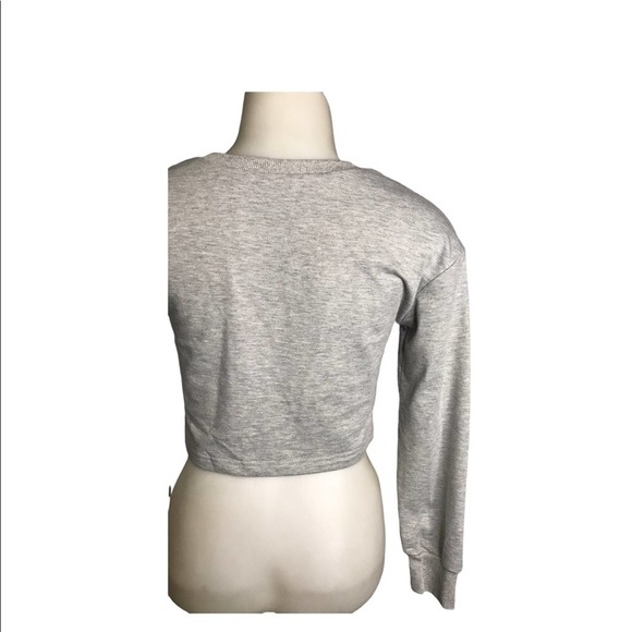 Shein | Girl Power Graphic Lace Up Cut Out Chest Long Sleeve Crop top - Picture 4 of 8